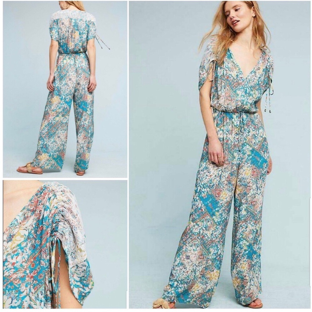 Anthropologie Elevenses Zula Lace Jumpsuit